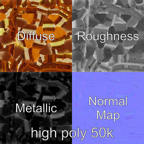 TwoTier Caramel Cake D Model Pack Low-poly 3D model 3