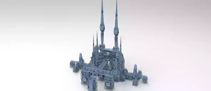 Ancient Mars dig site 6  3D model