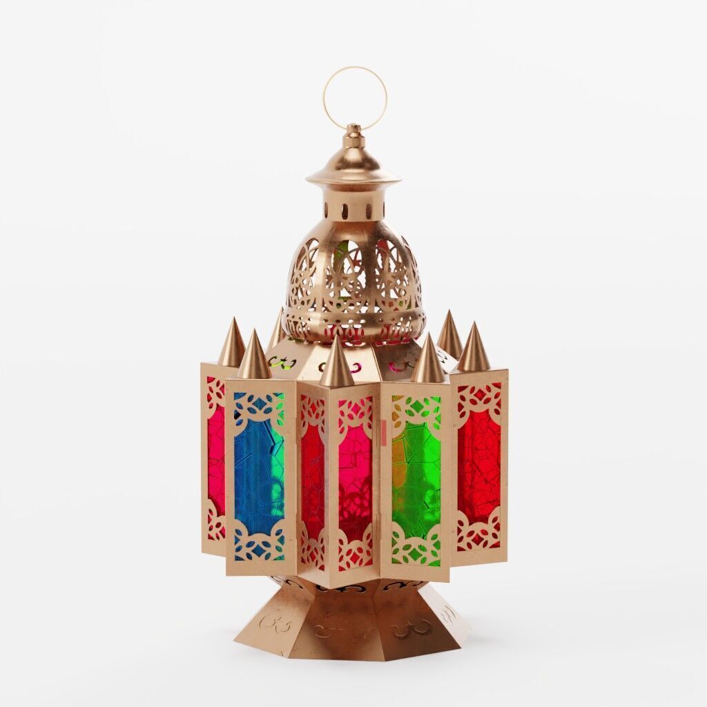 lantern Ramadan 3D model_1