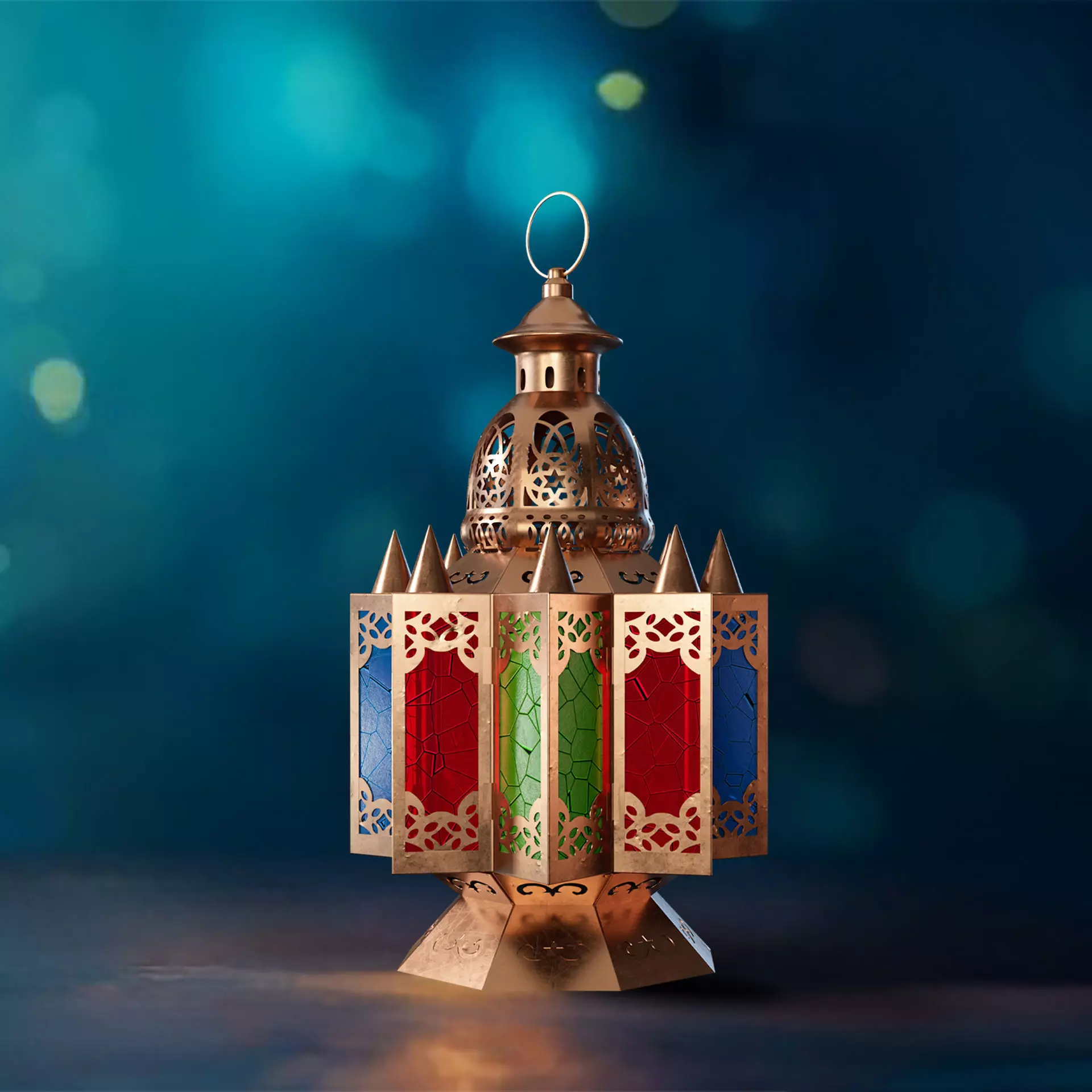  lantern Ramadan 3D model_0