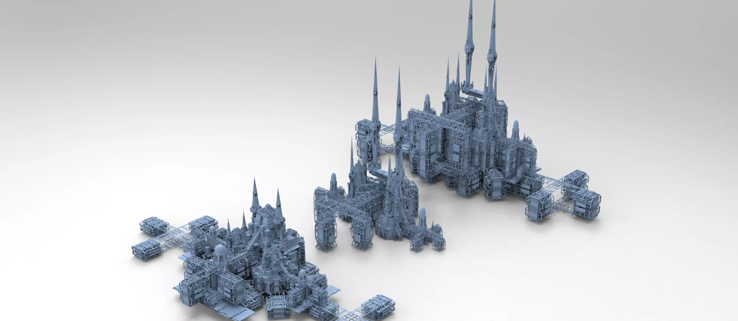 Ancient Mars Temple 3 versions 3D model_0