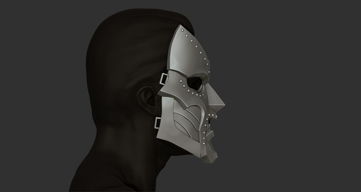 DR DOOM MASK MARVEL 3D print model_4