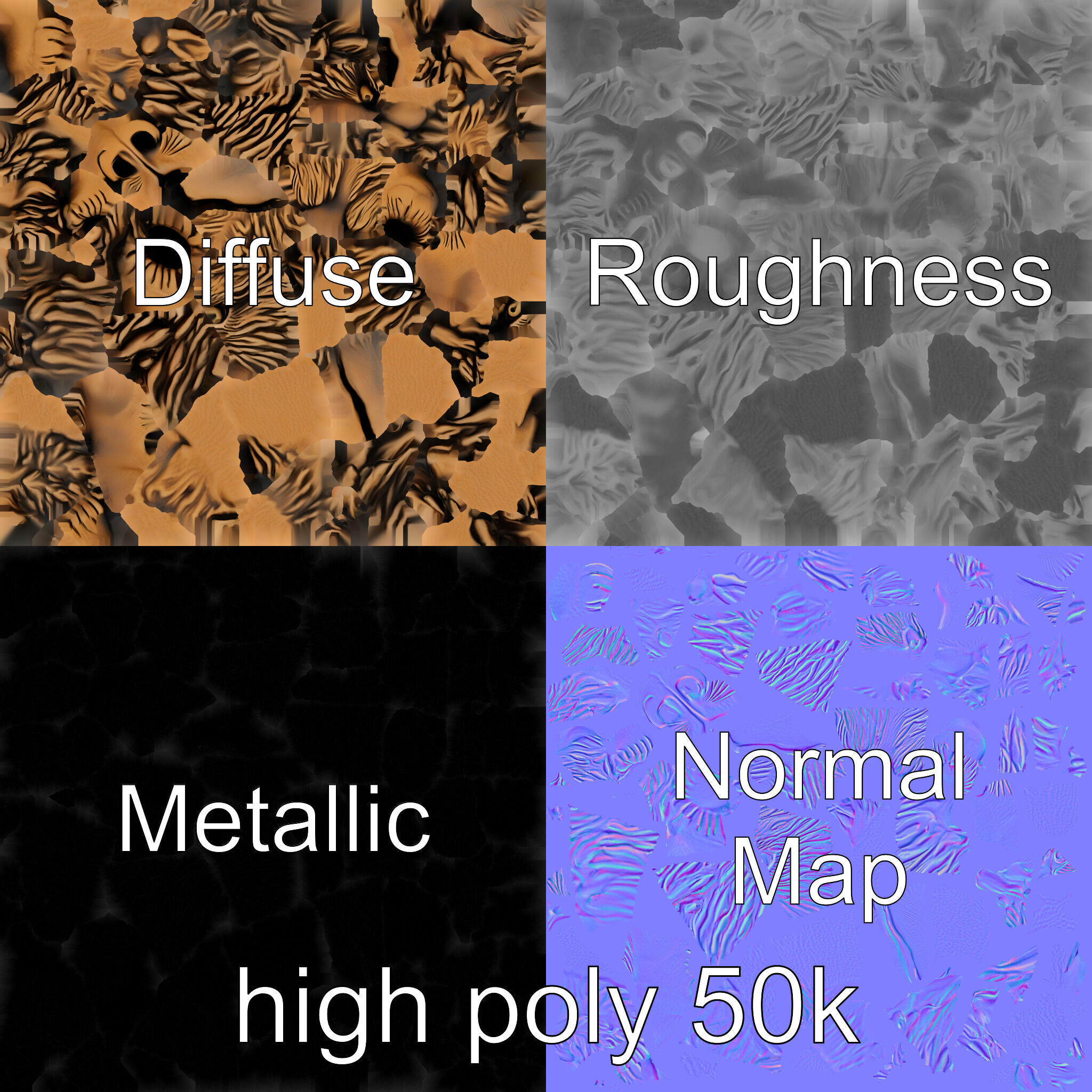 Enigmatic Bear Head Door Knocker Bronze model pack Low-poly 3D model_3