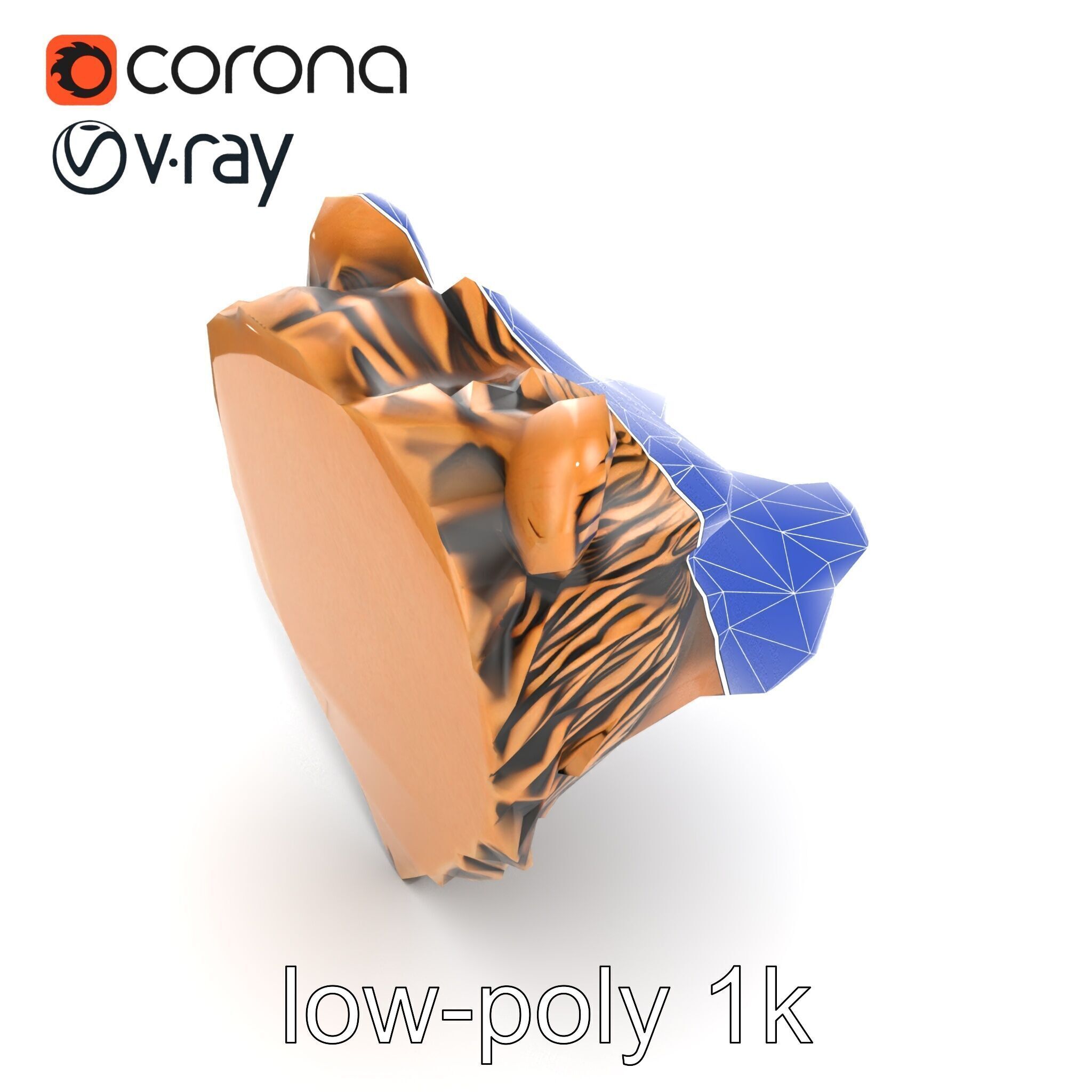 Enigmatic Bear Head Door Knocker Bronze model pack Low-poly 3D model_20