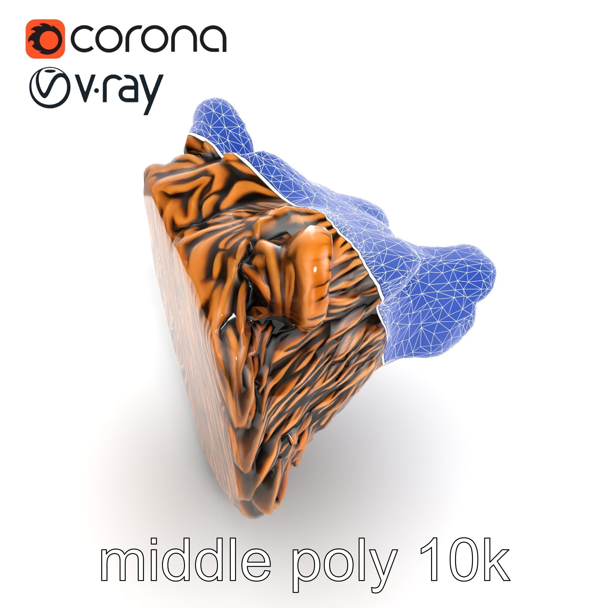 Enigmatic Bear Head Door Knocker Bronze model pack Low-poly 3D model_31