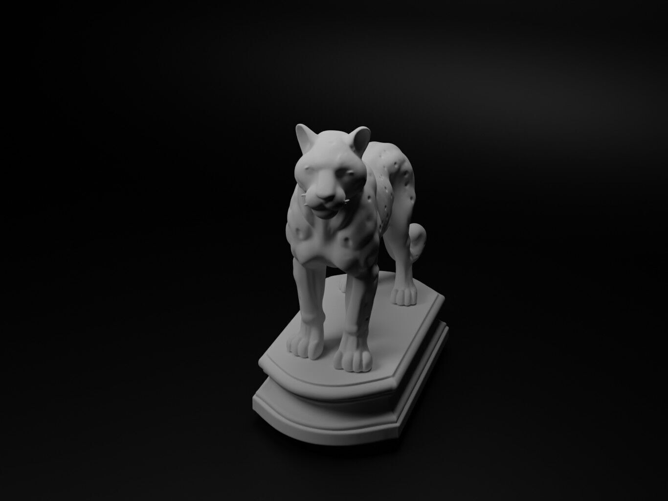snow leopard Animal Chess 3D print model_1