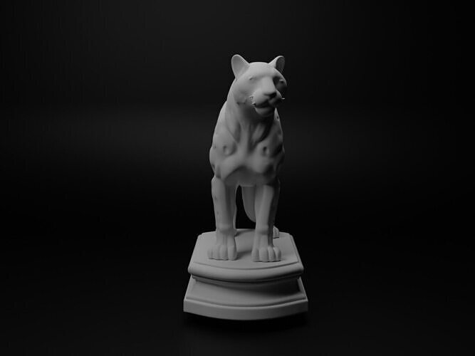 snow leopard Animal Chess 3D print model