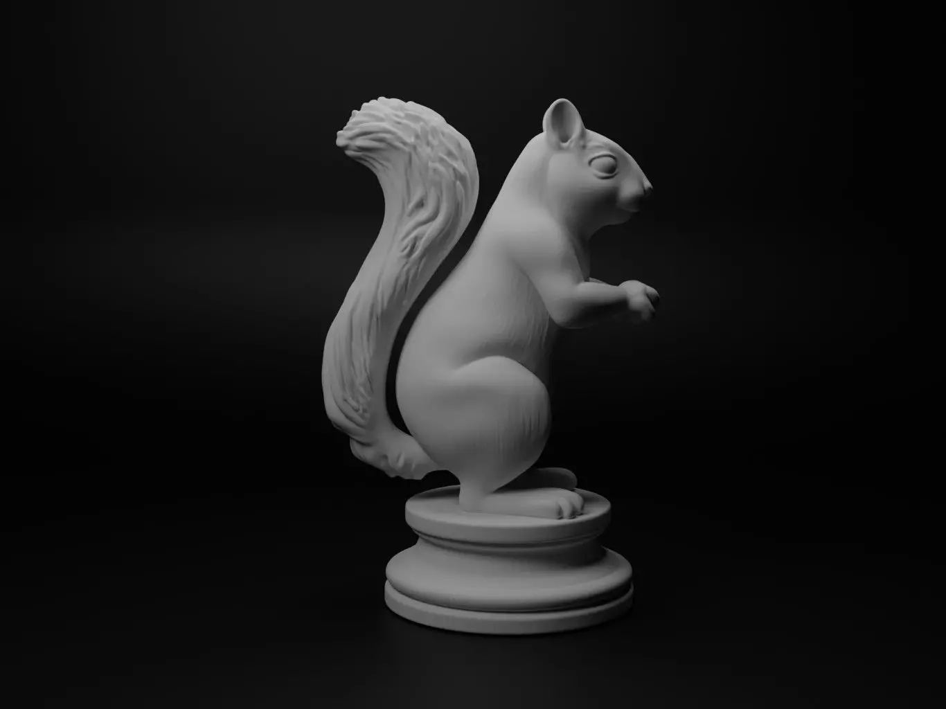 squirrel Animal Chess 3D print model_0