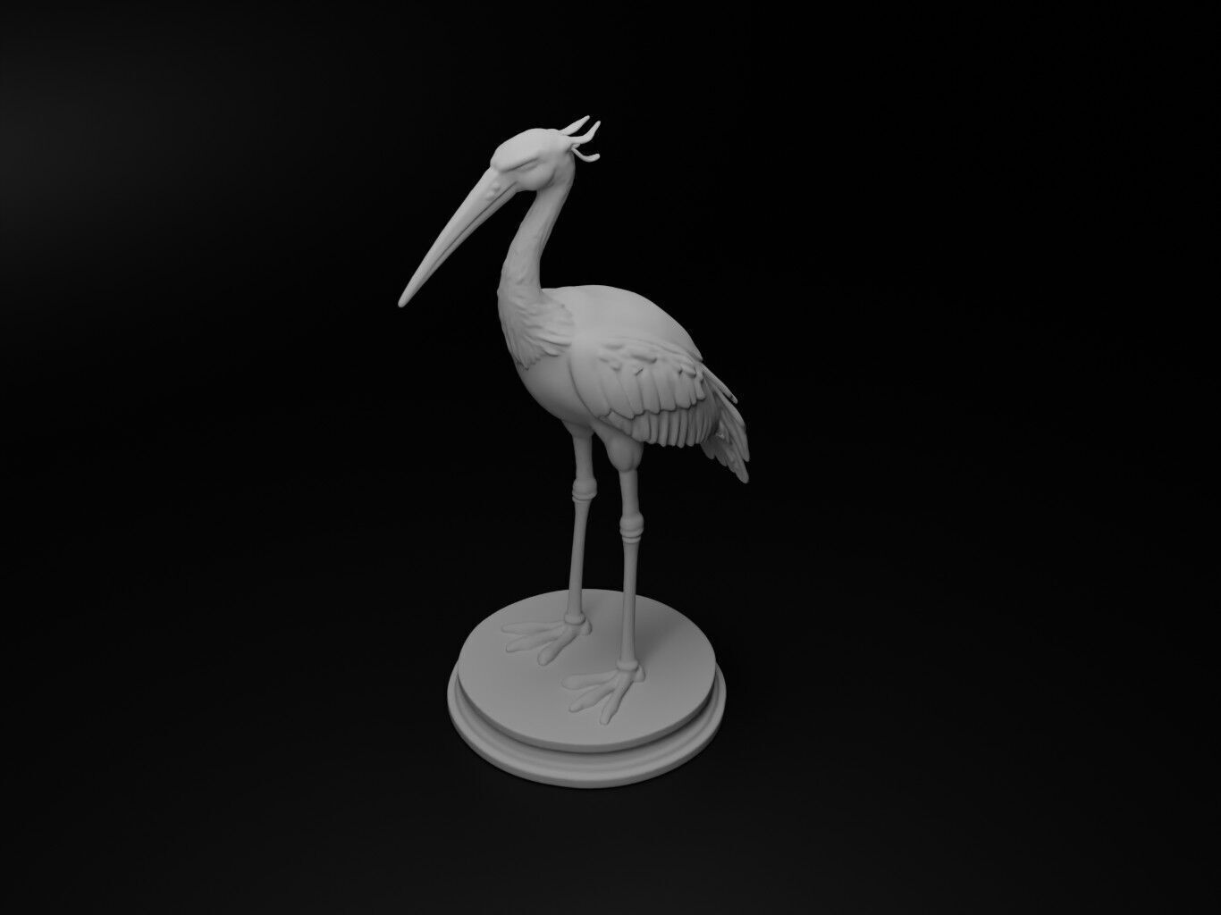 stork Animal Chess 3D print model_2
