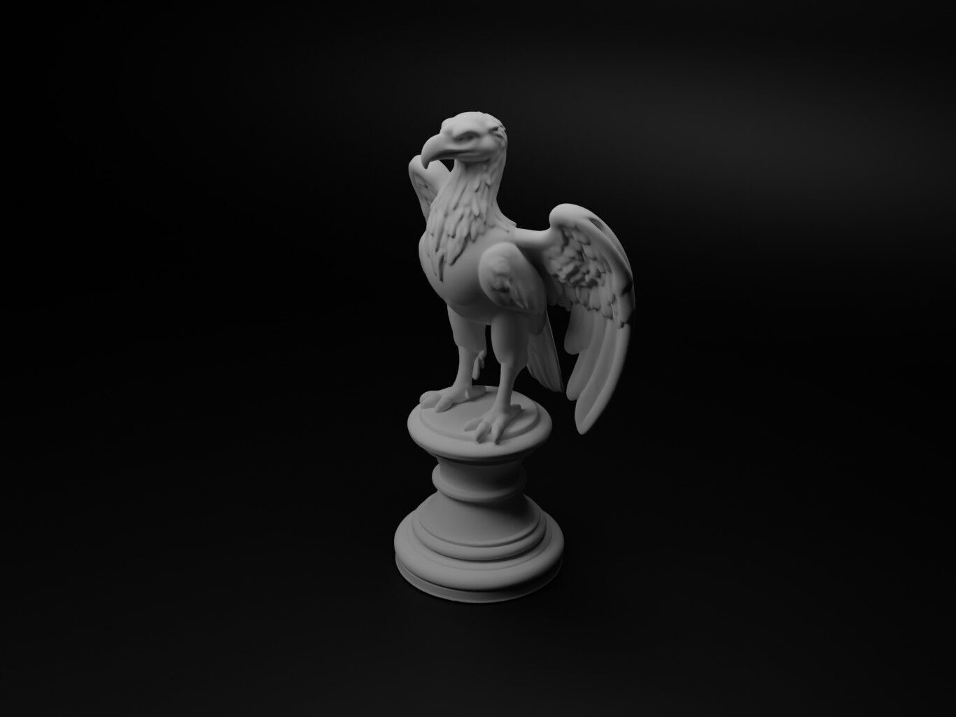 vulture Animal Chess 3D print model_1