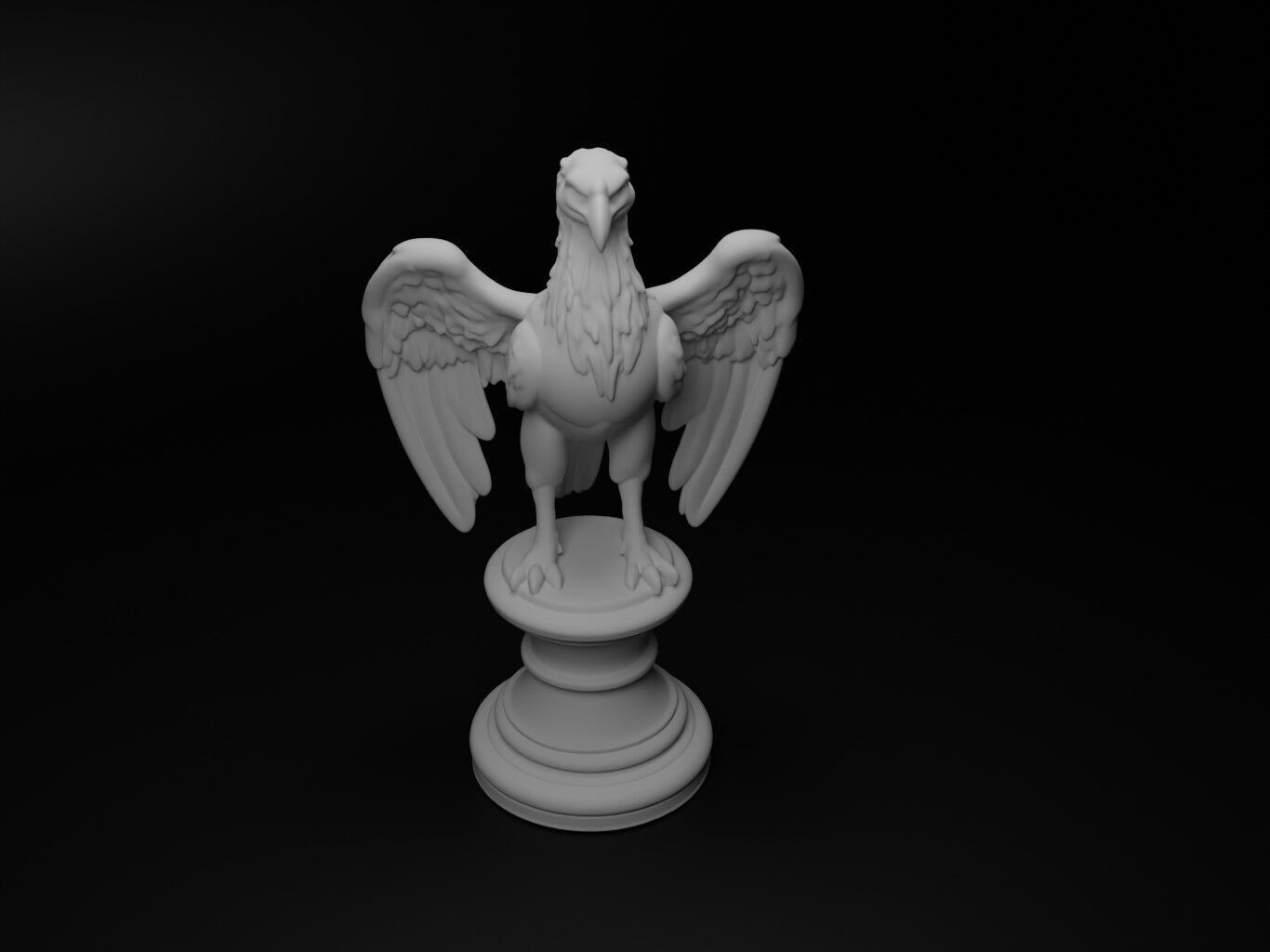 vulture Animal Chess 3D print model_2
