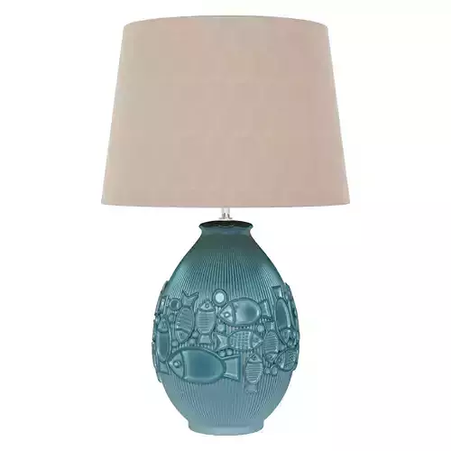 Fish bowl ceramic table lamp