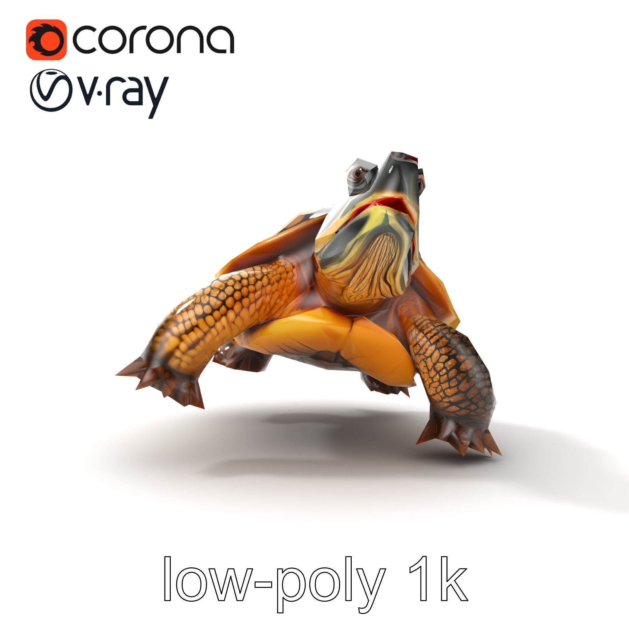 Snapping Turtle Strong Jaw Detailed Model Pack Low-poly 3D model_21