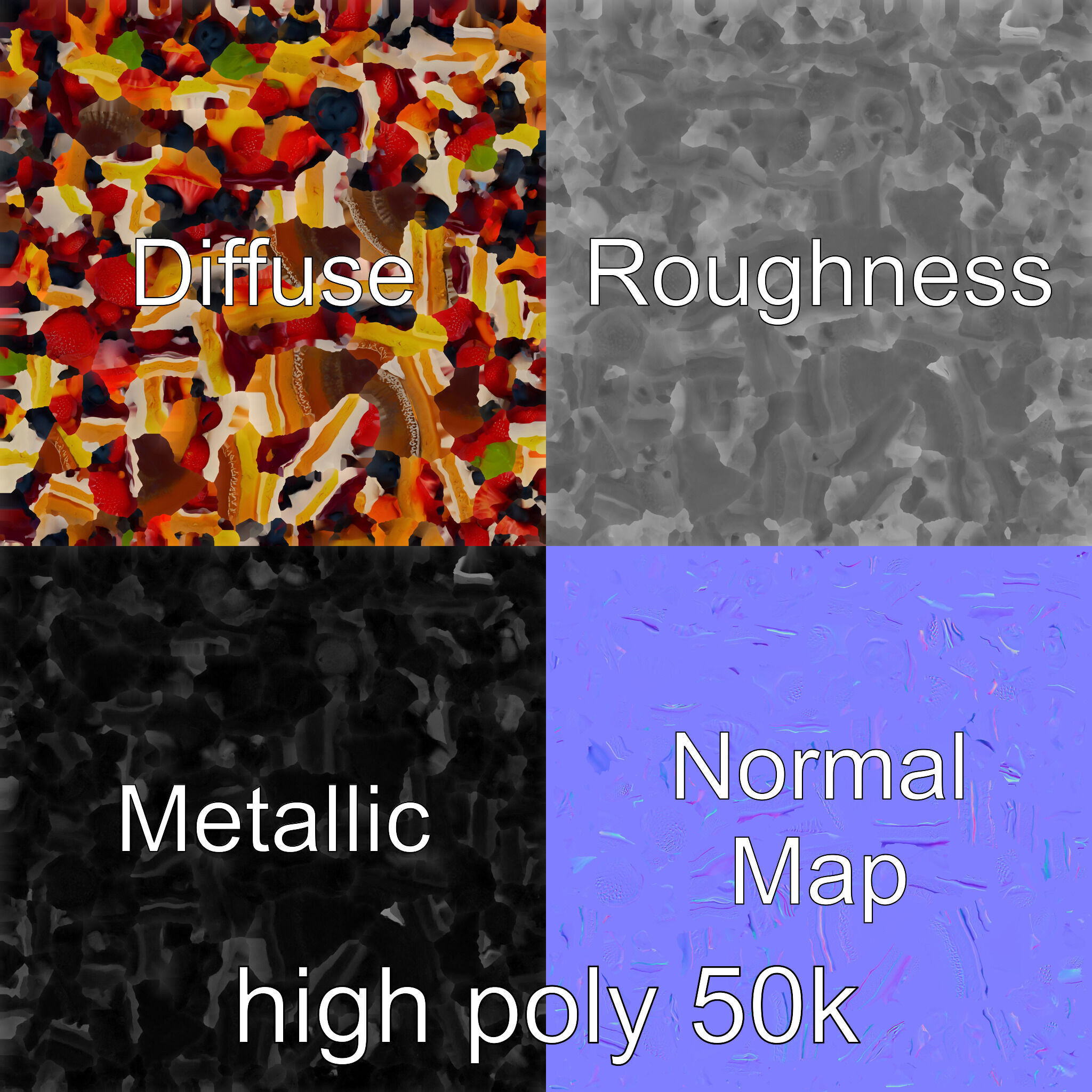 Lion Head Door Handle Sculpture model pack Low-poly 3D model_6