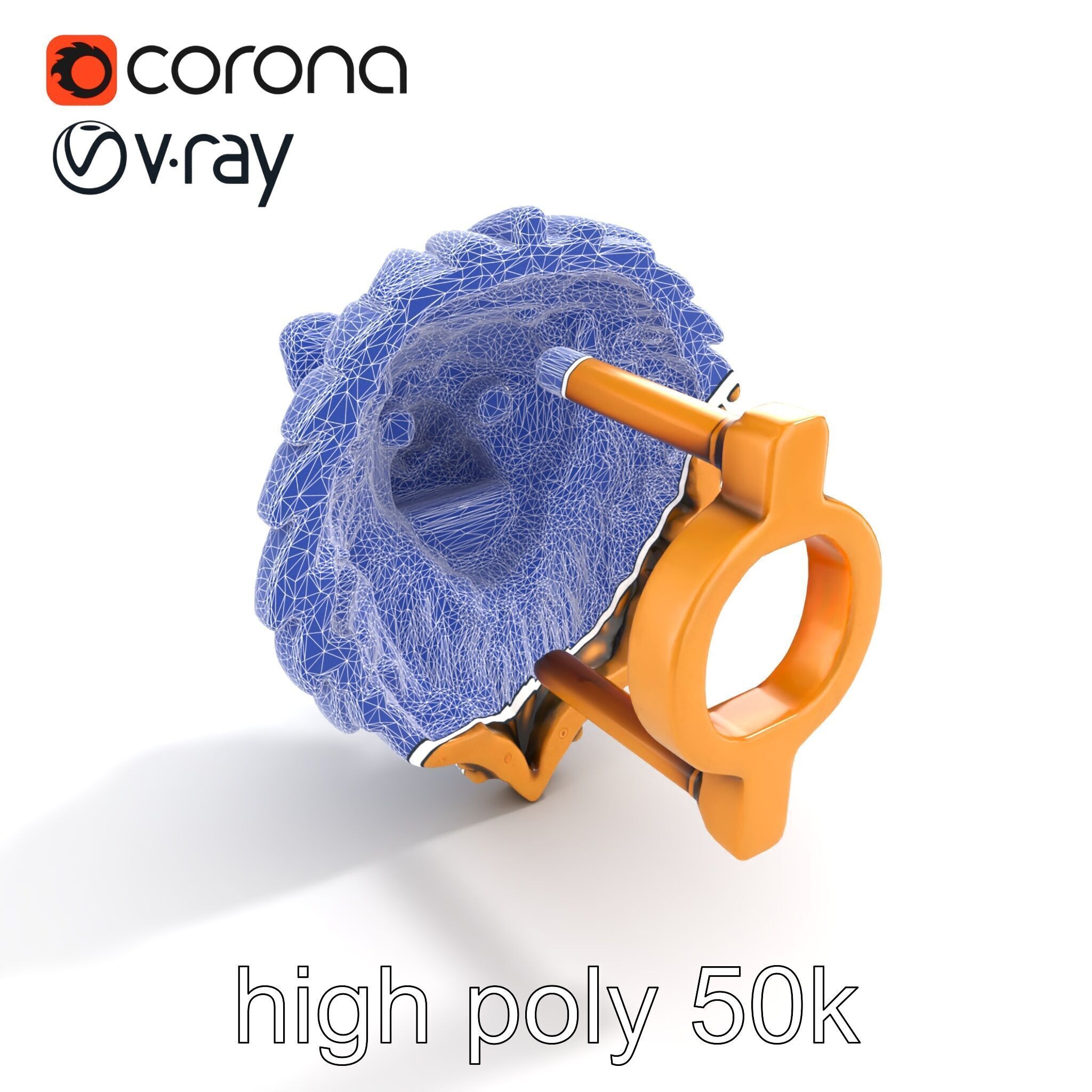 Lion Head Door Handle Sculpture model pack Low-poly 3D model_54