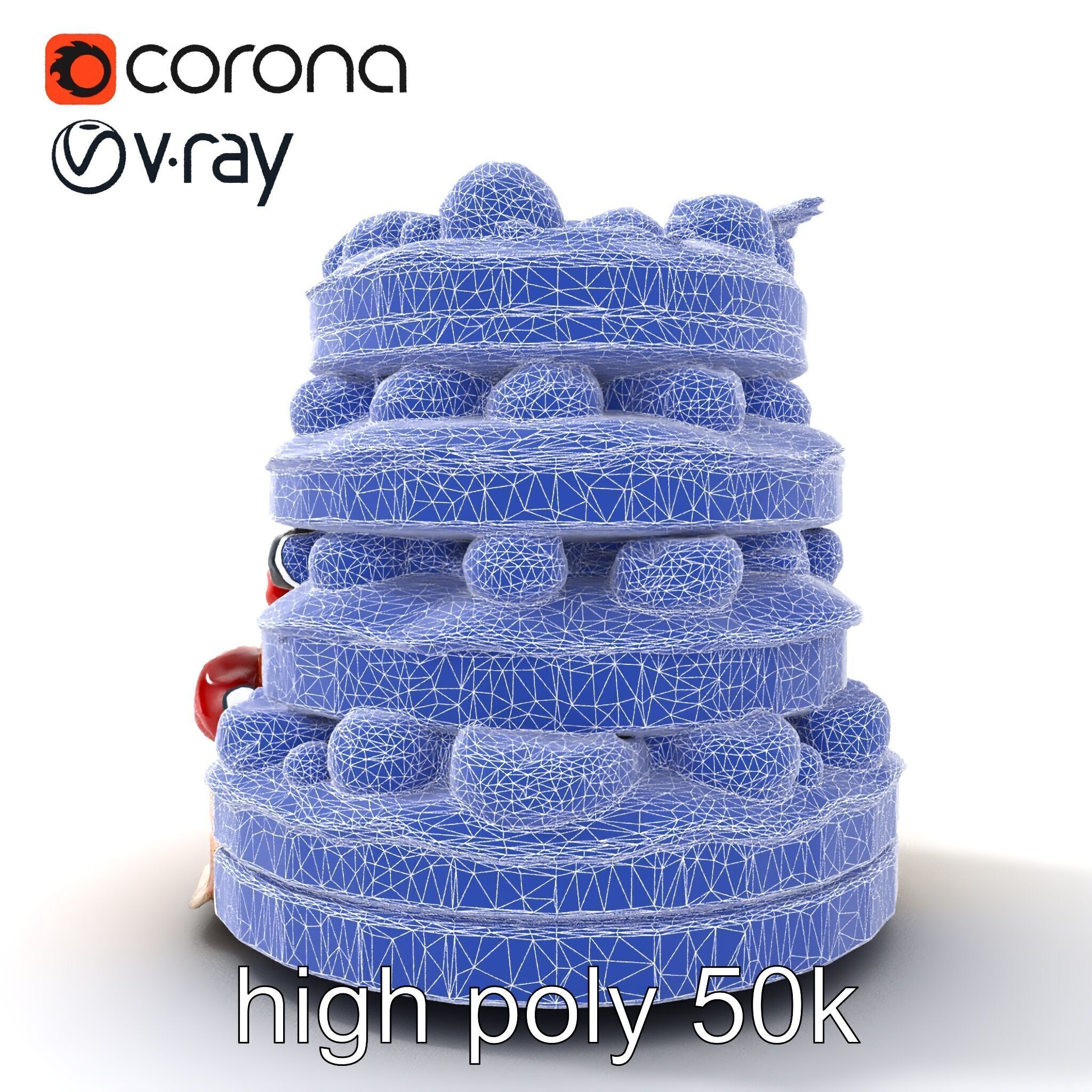 Lion Head Door Handle Sculpture model pack Low-poly 3D model_43