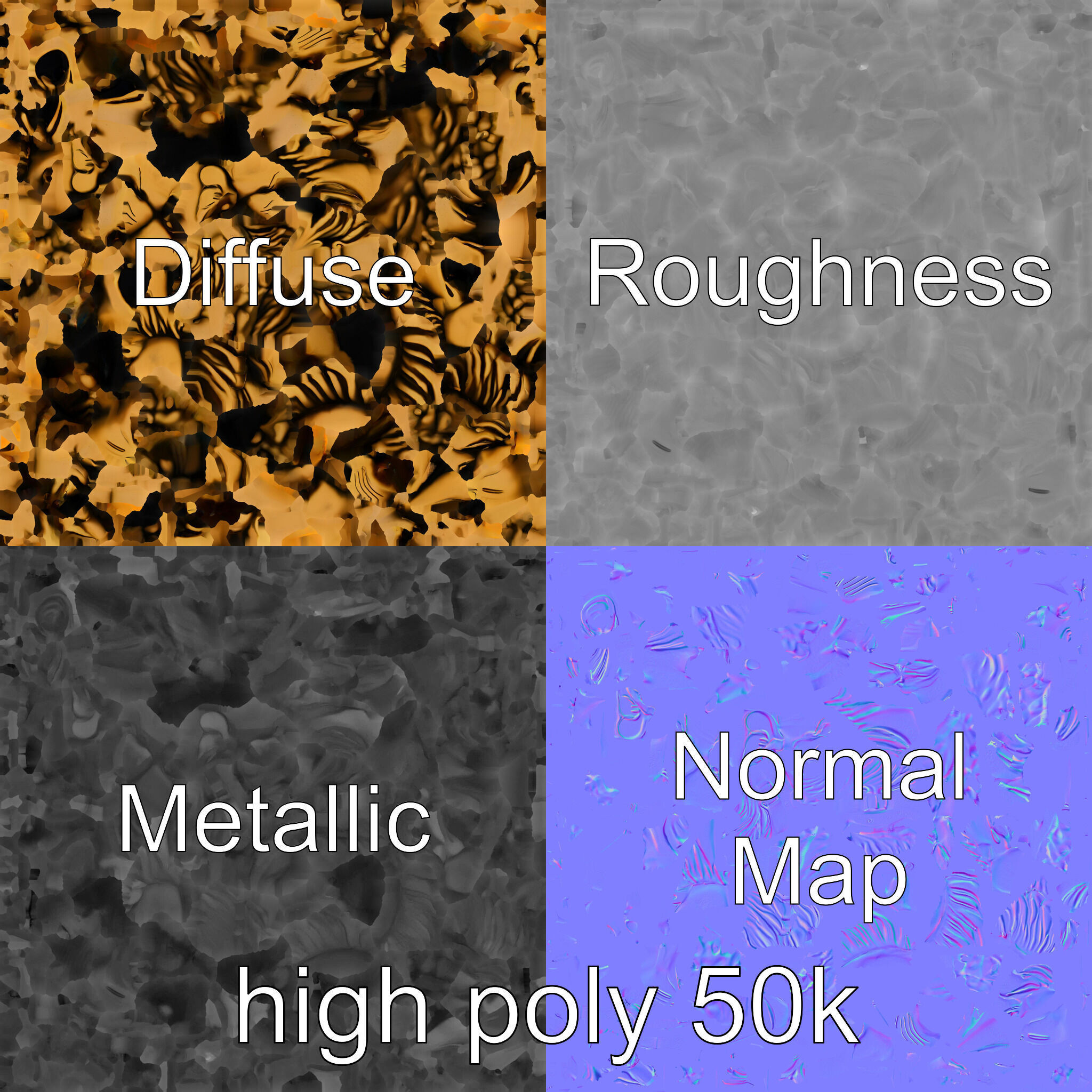 Lion Head Door Handle Sculpture model pack Low-poly 3D model_7