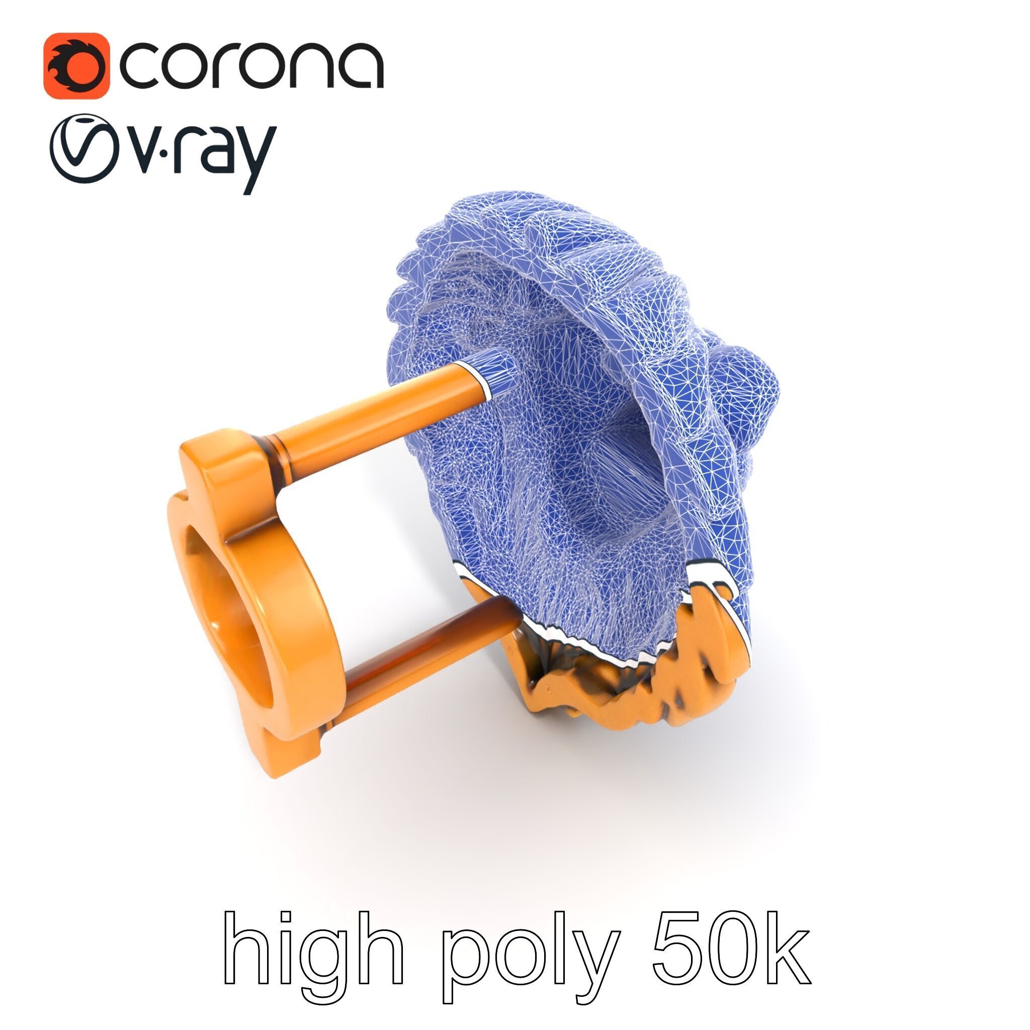 Lion Head Door Handle Sculpture model pack Low-poly 3D model_46