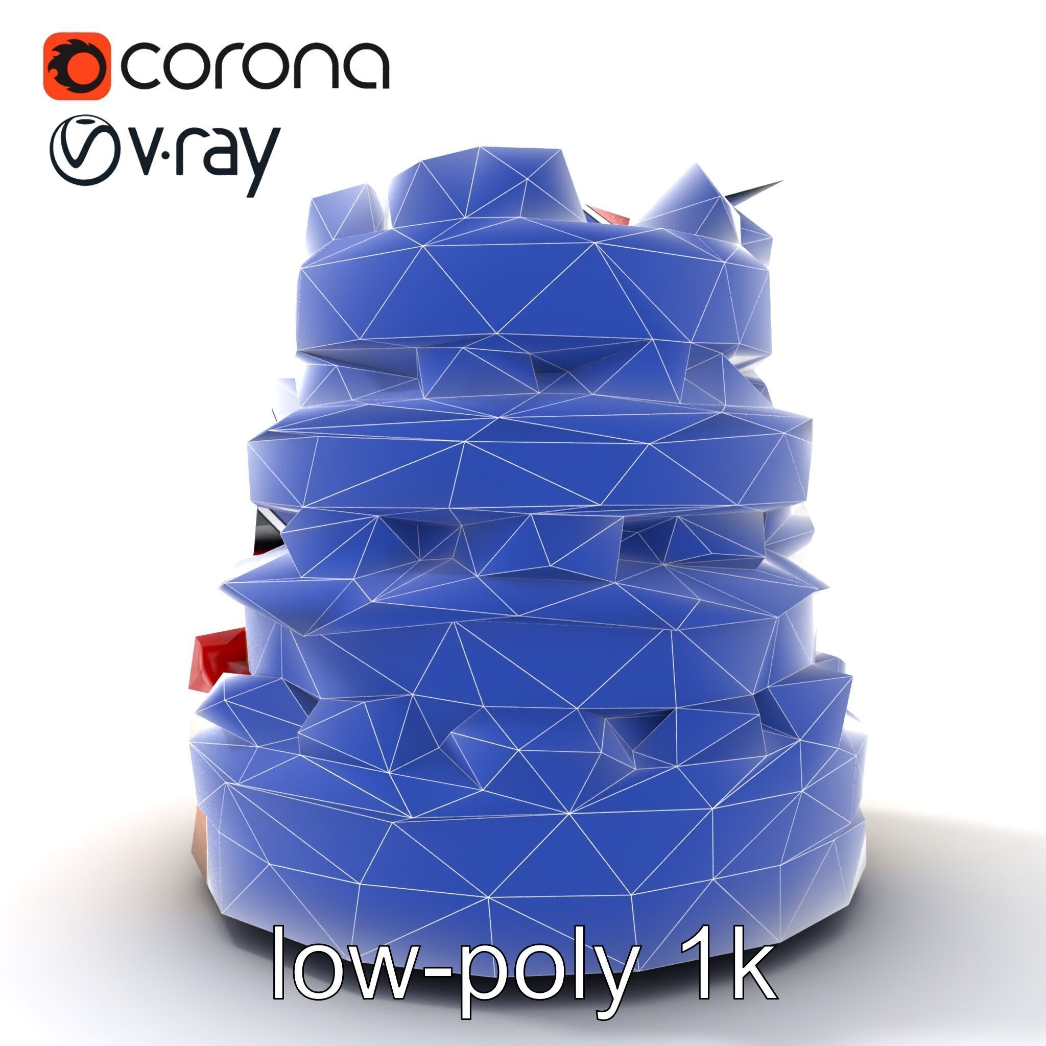 Lion Head Door Handle Sculpture model pack Low-poly 3D model_47