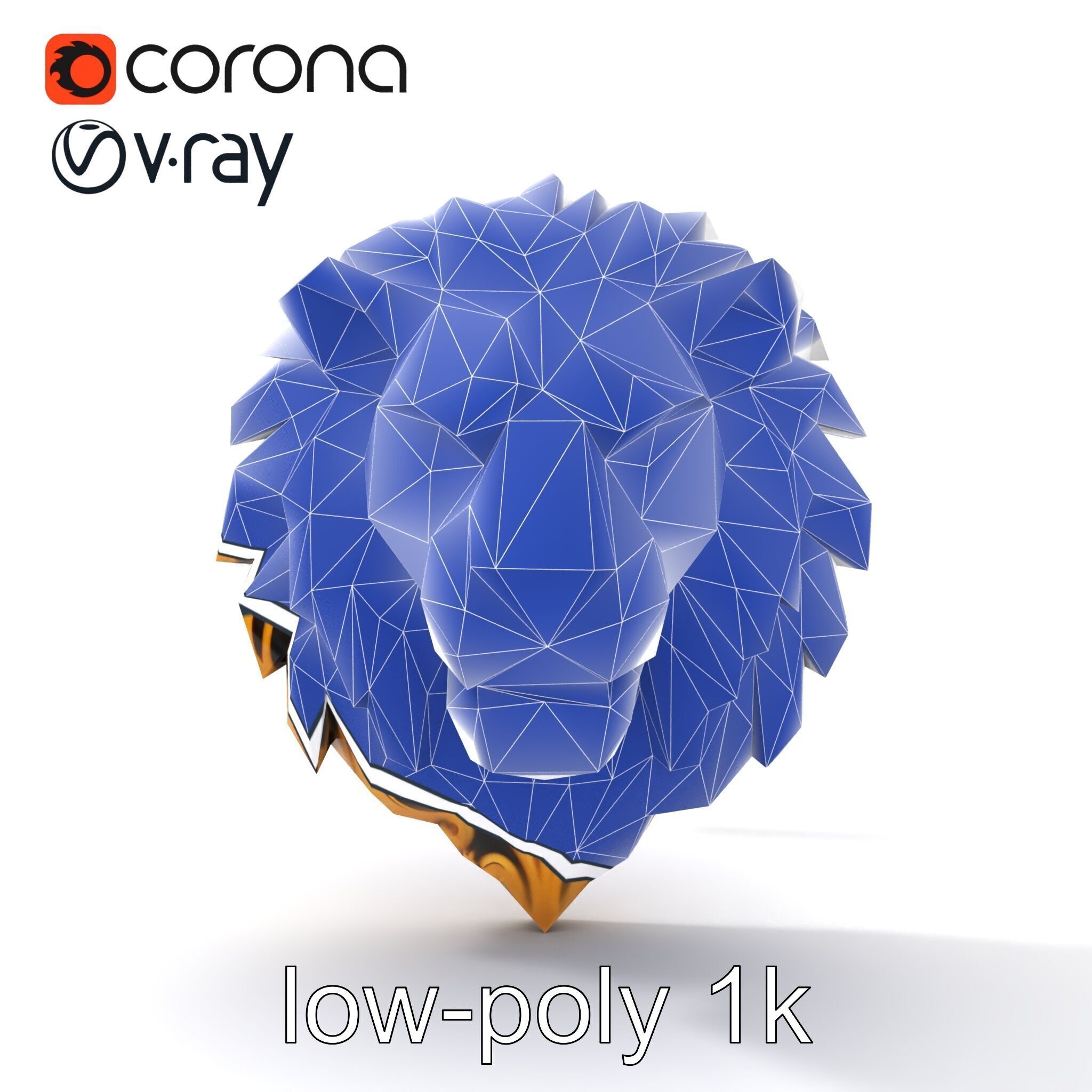 Lion Head Door Handle Sculpture model pack Low-poly 3D model_63