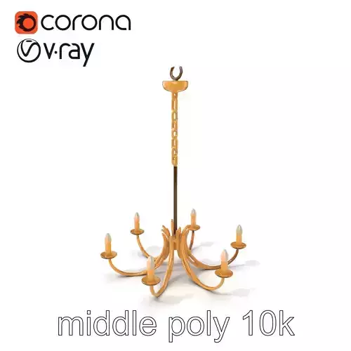 Bronze Chandelier Exaggerated Curves Design Model Pack Low-poly 3D model Bronze Chandelier Exaggerated Curves Design Model Pack Low-poly 3D model