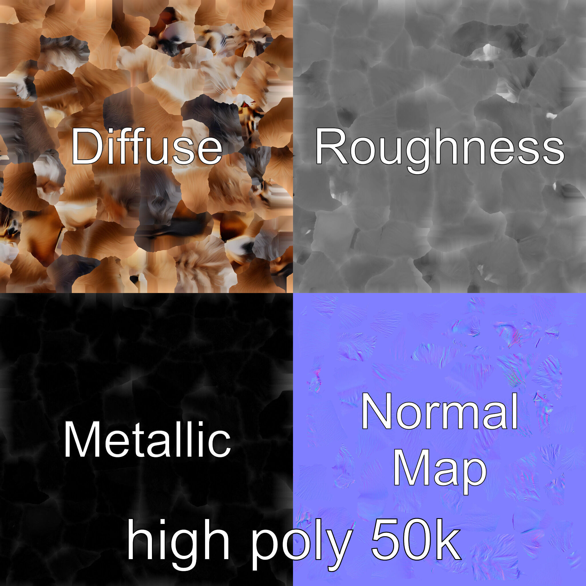 Fluffy Cat D Model Pack with Realistic Fur Detail Low-poly 3D model_3