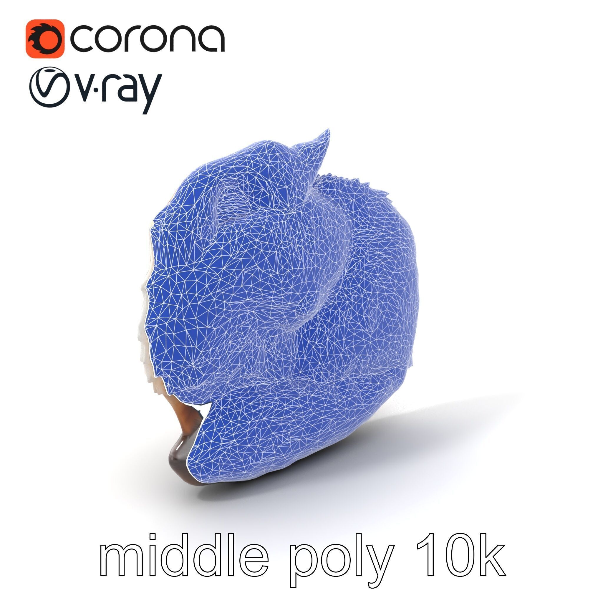 Fluffy Cat D Model Pack with Realistic Fur Detail Low-poly 3D model_6