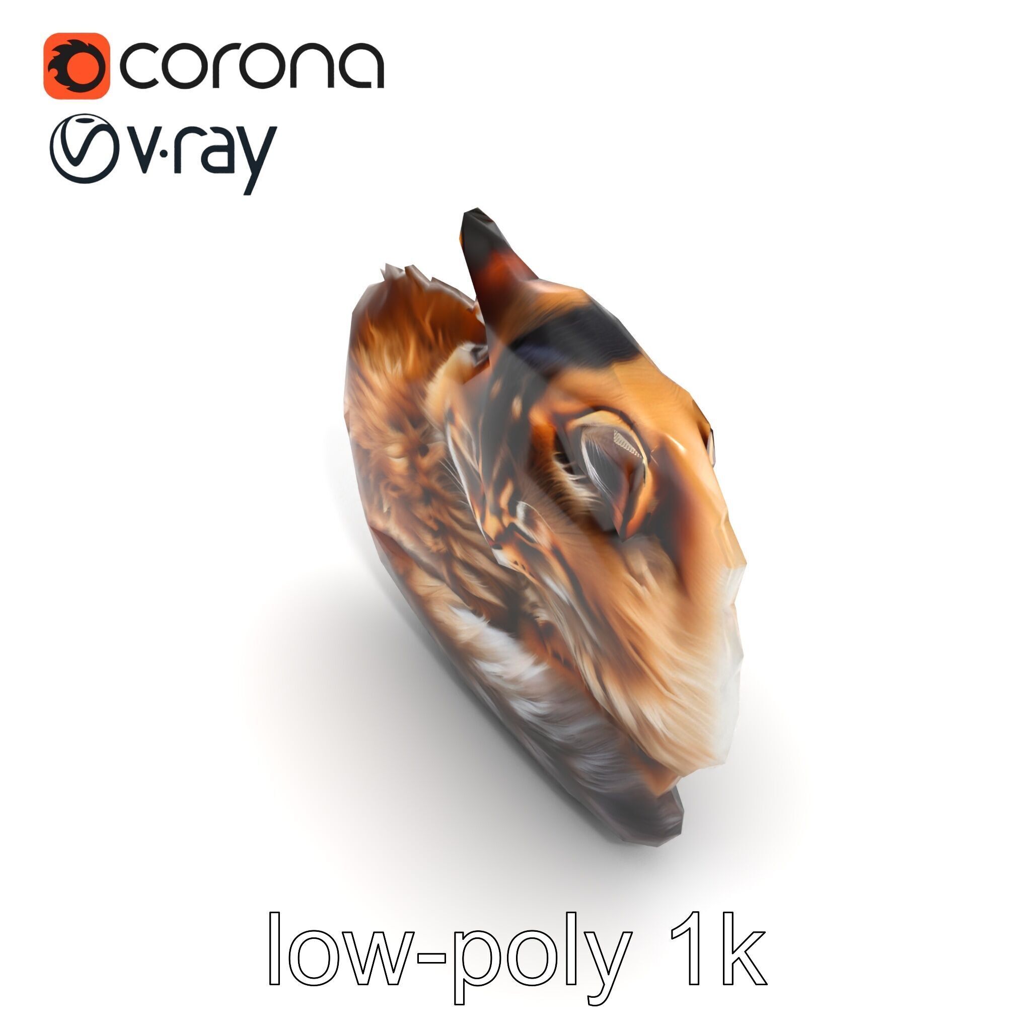 Fluffy Cat D Model Pack with Realistic Fur Detail Low-poly 3D model_17