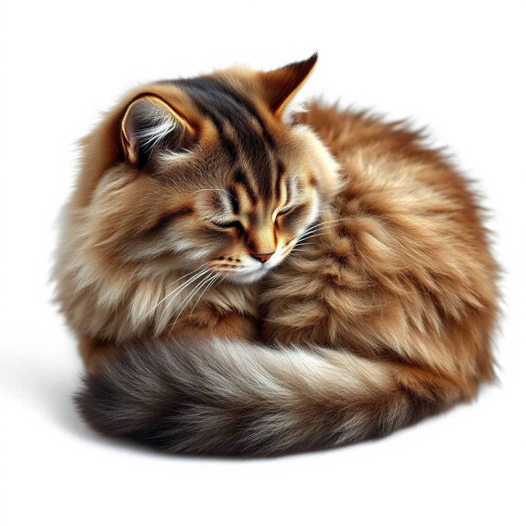 Fluffy Cat D Model Pack with Realistic Fur Detail Low-poly 3D model_4
