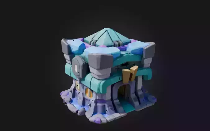 Clash of Clans Townhall 13 Model Complete and Textured TH13