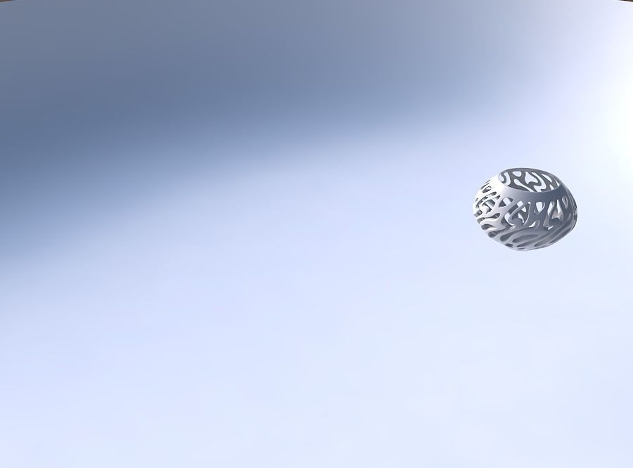 Bowl wide with twisted smooth cuts long neck 3D print model_3