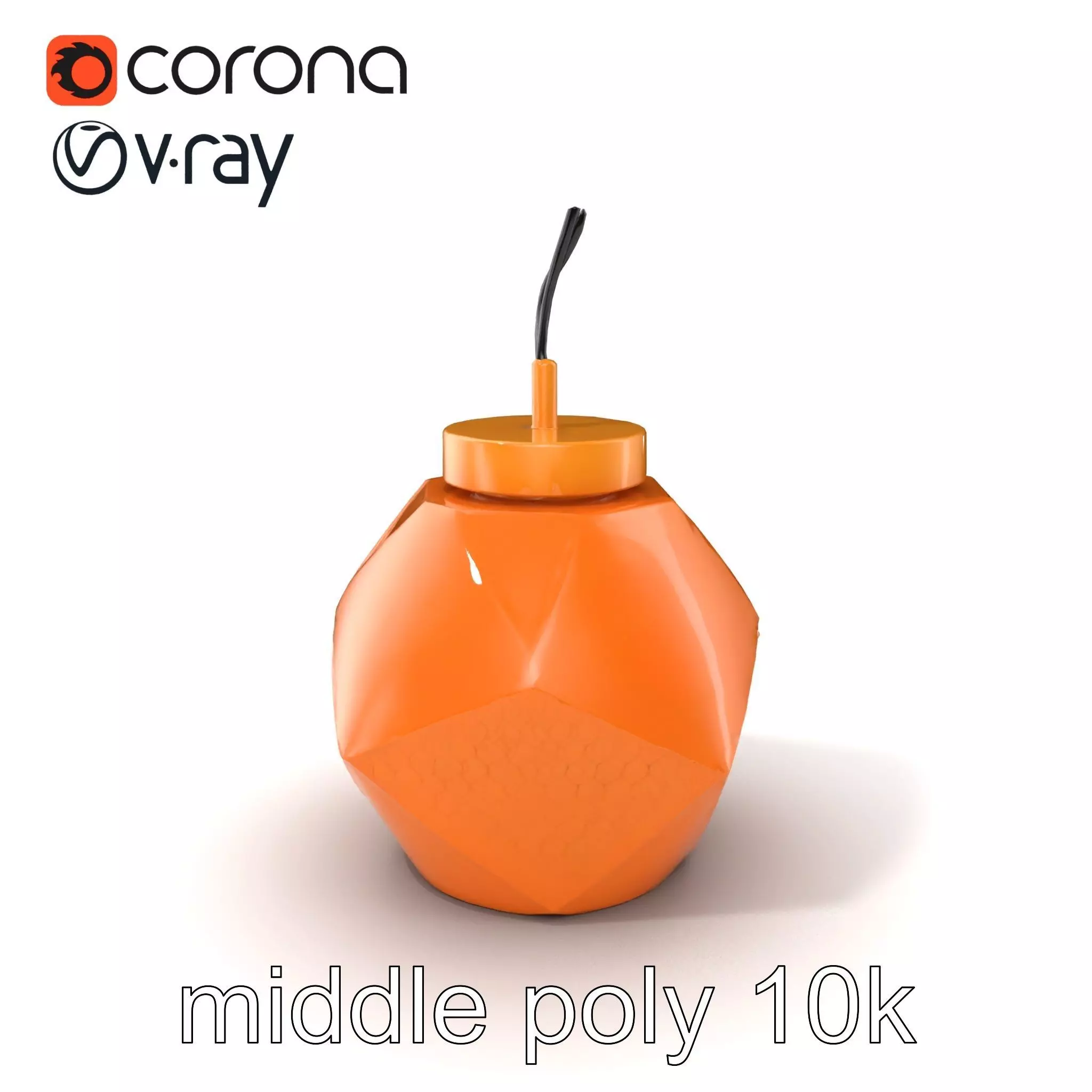 Copper Geometric Pendant Light Fixture model pack Low-poly 3D model_0