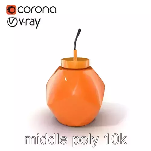 Copper Geometric Pendant Light Fixture model pack