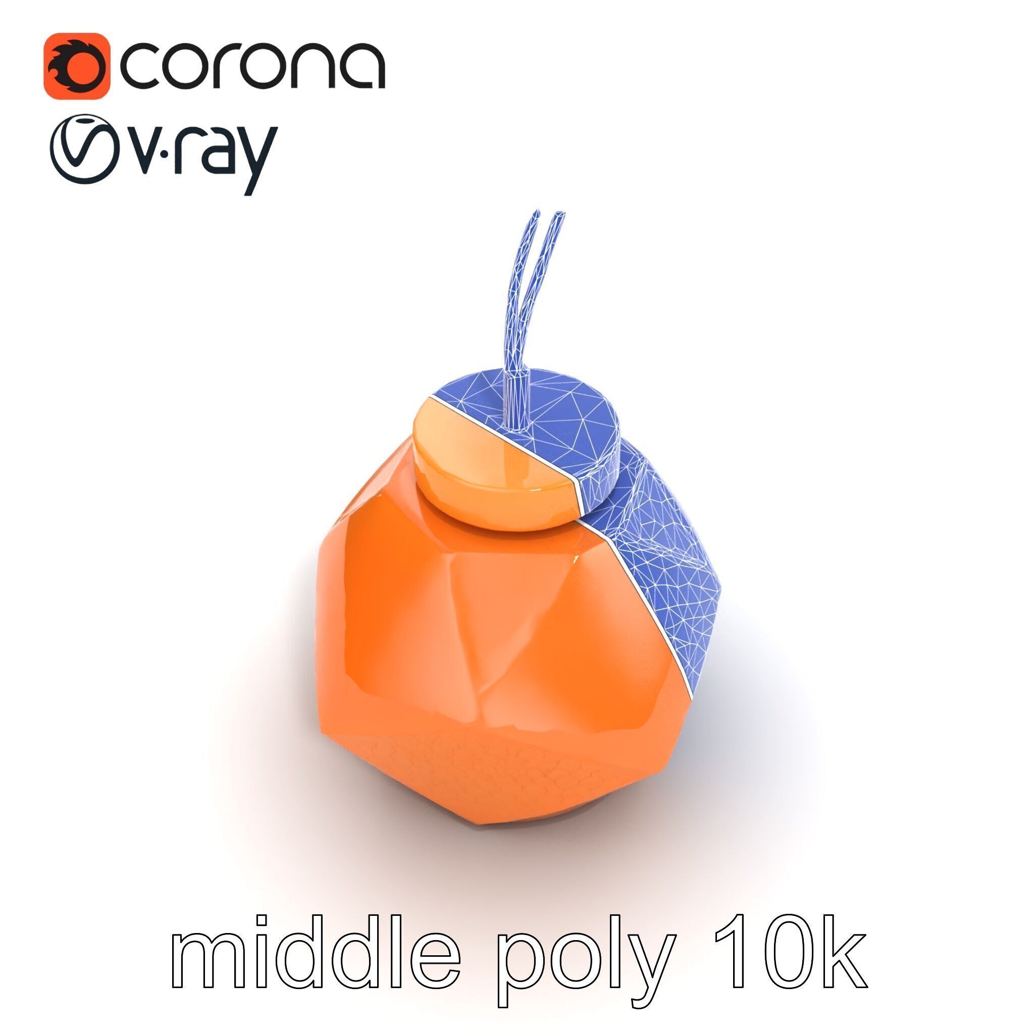 Copper Geometric Pendant Light Fixture model pack Low-poly 3D model_15