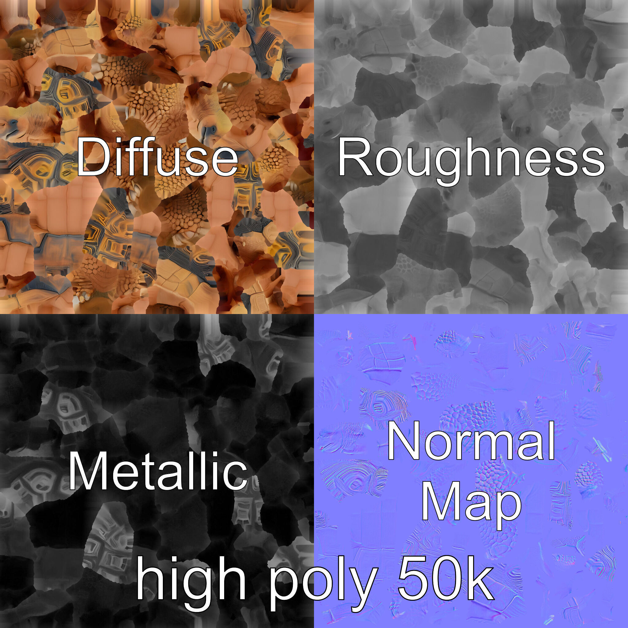 Galapagos Tortoise Realistic Texture model pack Low-poly 3D model_3