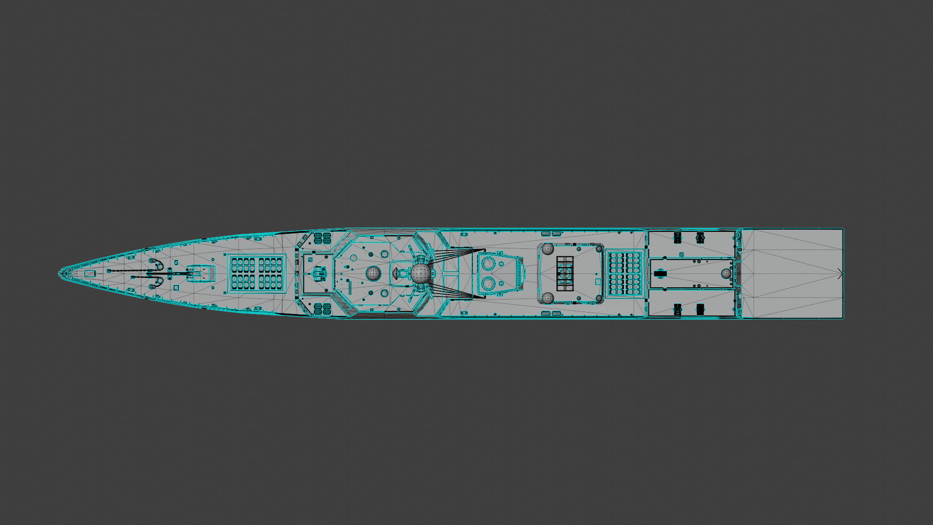 Chinese Navy Type 052D Low-poly 3D model_13