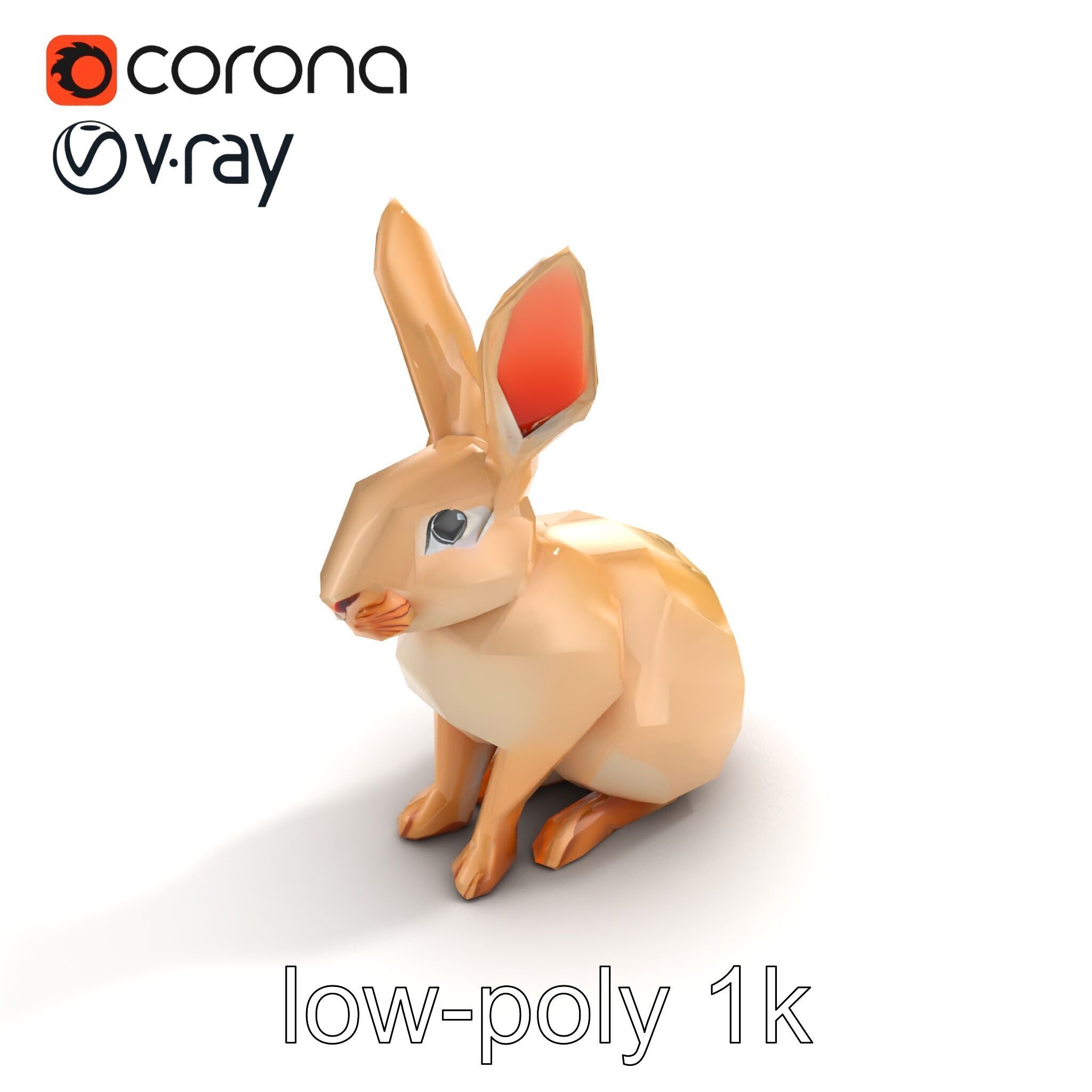Polygonal Hare Geometric Sculpture model pack Texture_9