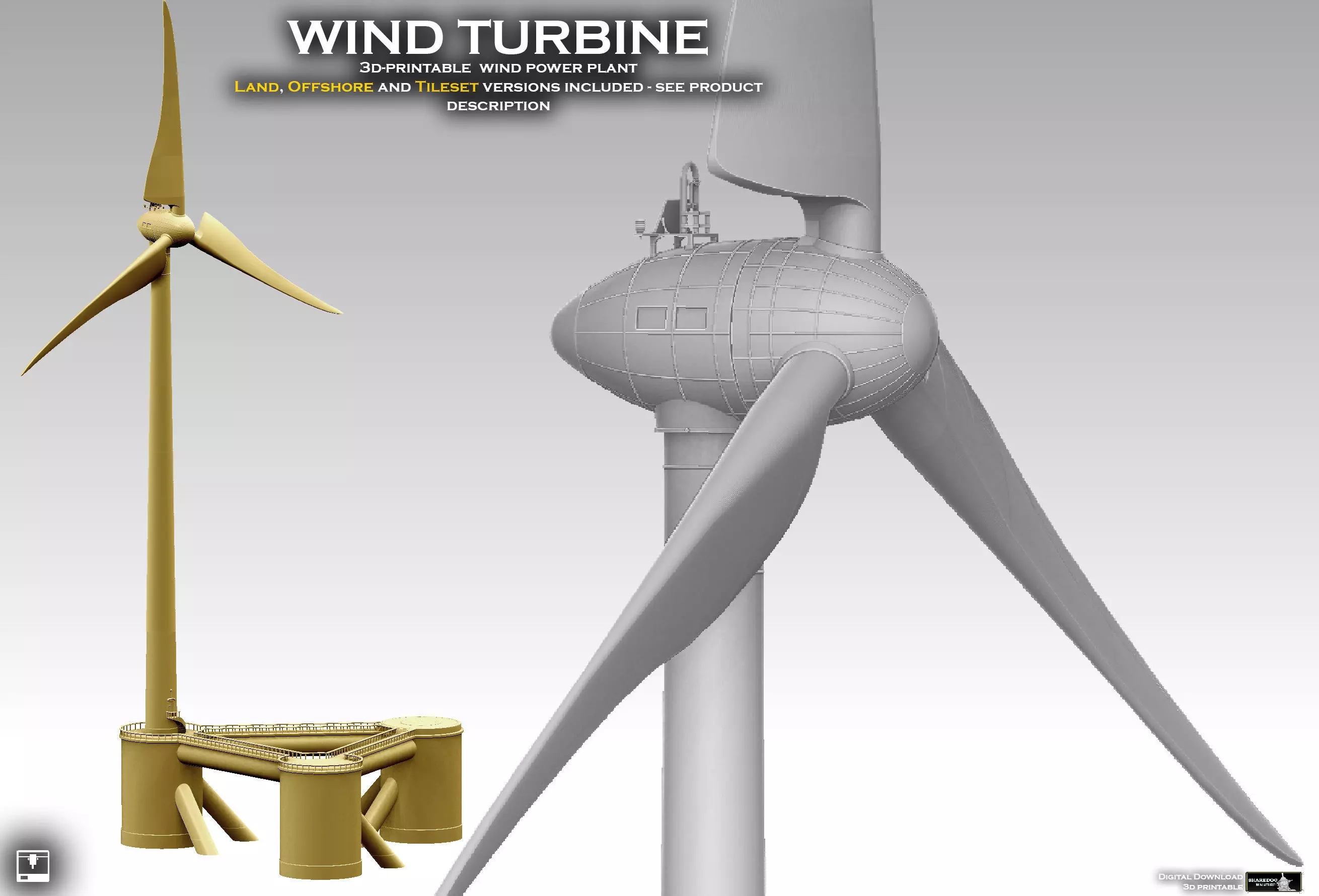 Wind Turbine 3D print model