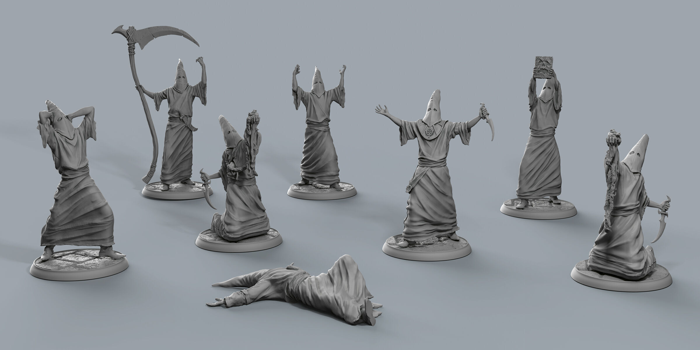 Nyarlathotep Cultists 3D print model_1