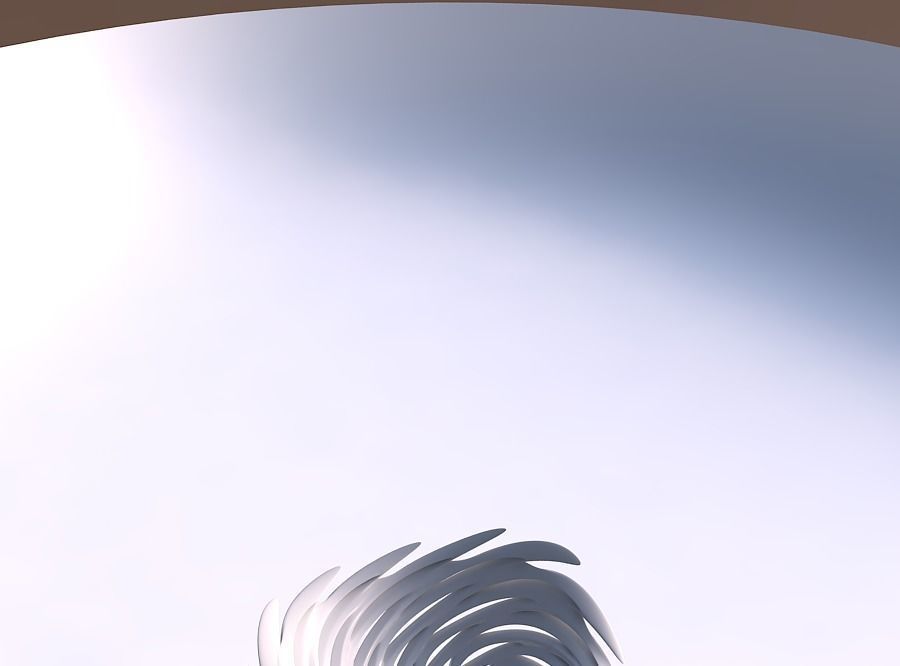 Bowl wide with smooth cuts and uneven top edge wavy top 3D print model_0