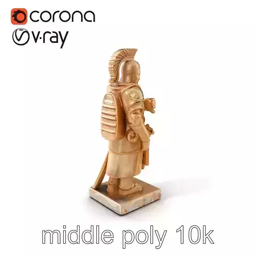 Ornate Warrior Ceramic Statuette model pack