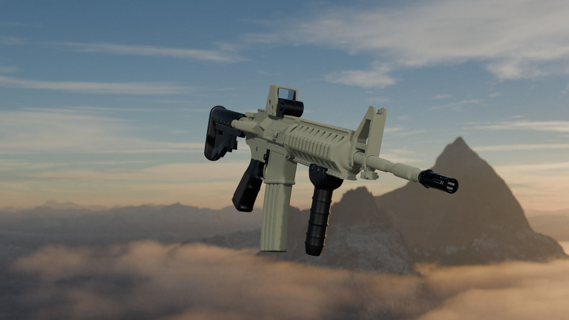 GUN M4A1 3D model_4