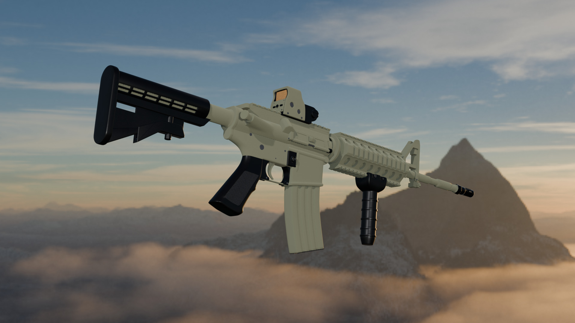 GUN M4A1 3D model_3