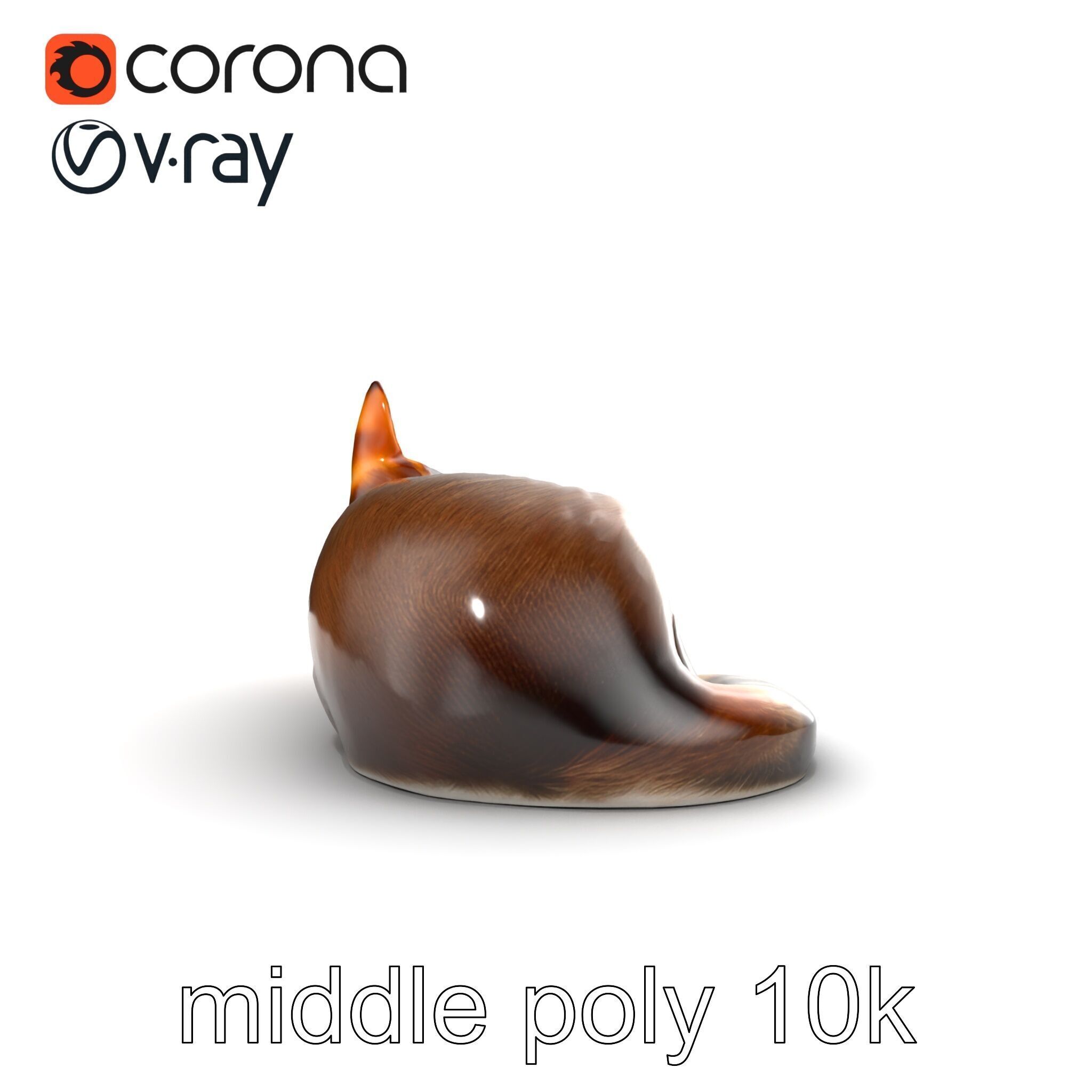 Sleeping Cat Sculpture model pack Low-poly 3D model_23