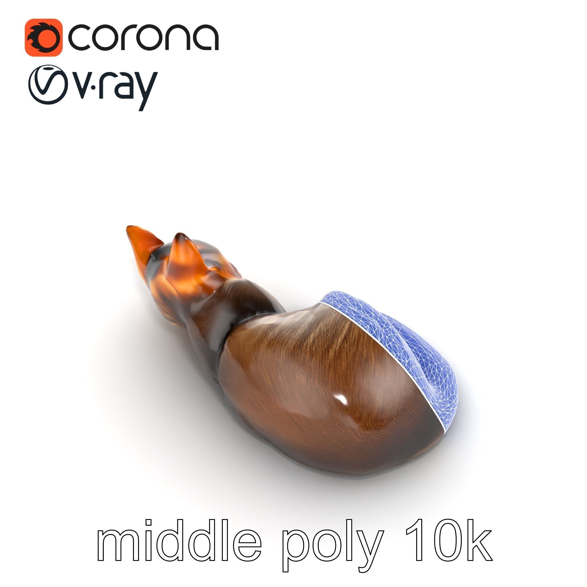 Sleeping Cat Sculpture model pack Low-poly 3D model_28