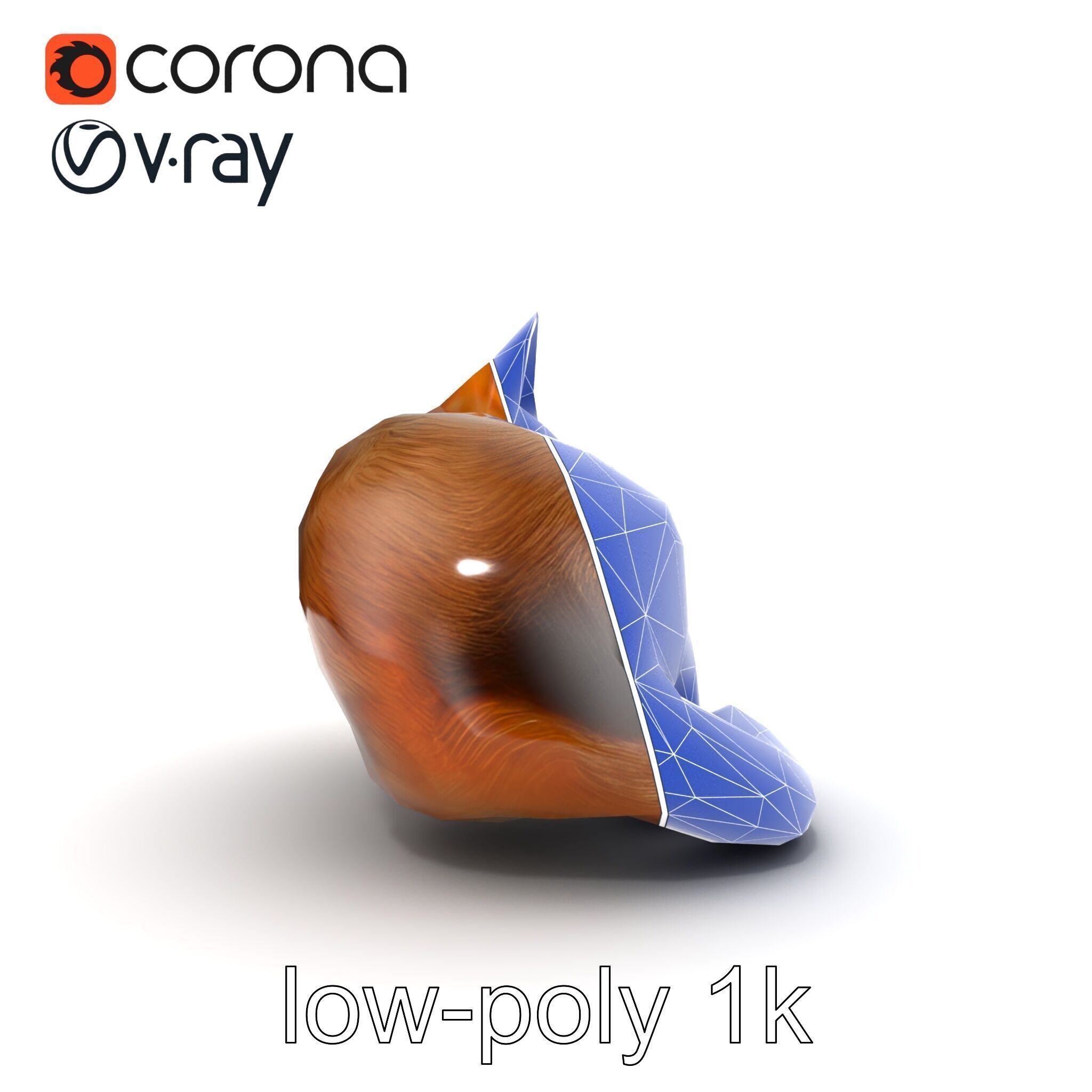 Sleeping Cat Sculpture model pack Low-poly 3D model_30