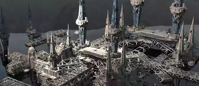 Ancient Mars pyramid structure leviathan city