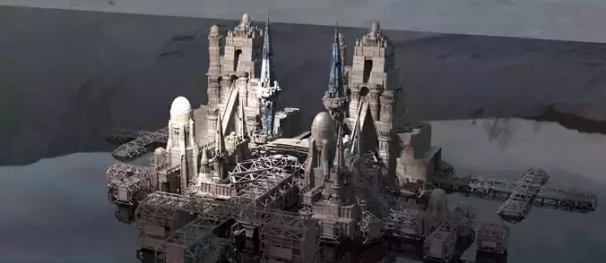 Ancient Mars pyramid Tower structure