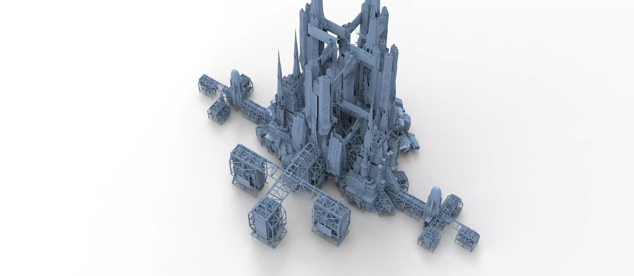 Deep horizon mars Colony station 1 3D model