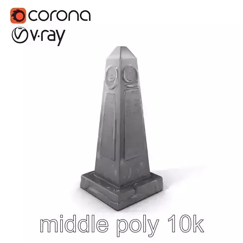 Ancient Stone Obelisk with Inscriptions Model Pack Low-poly 3D model